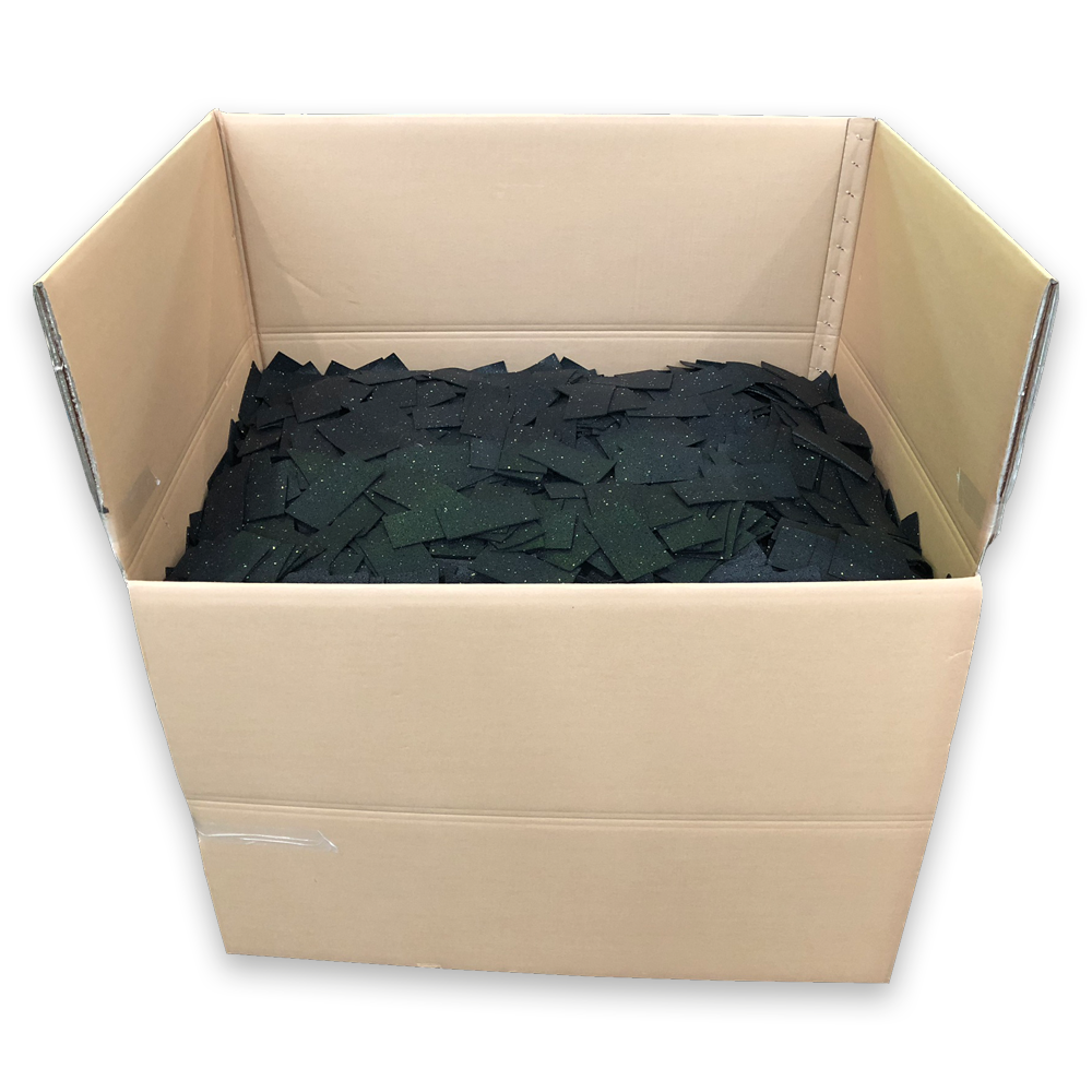 REGUPOL cargo mat 7210® 3mm x 80mm x 150mm, 10.000 Pads lose geschüttet im Paletten-Karton 