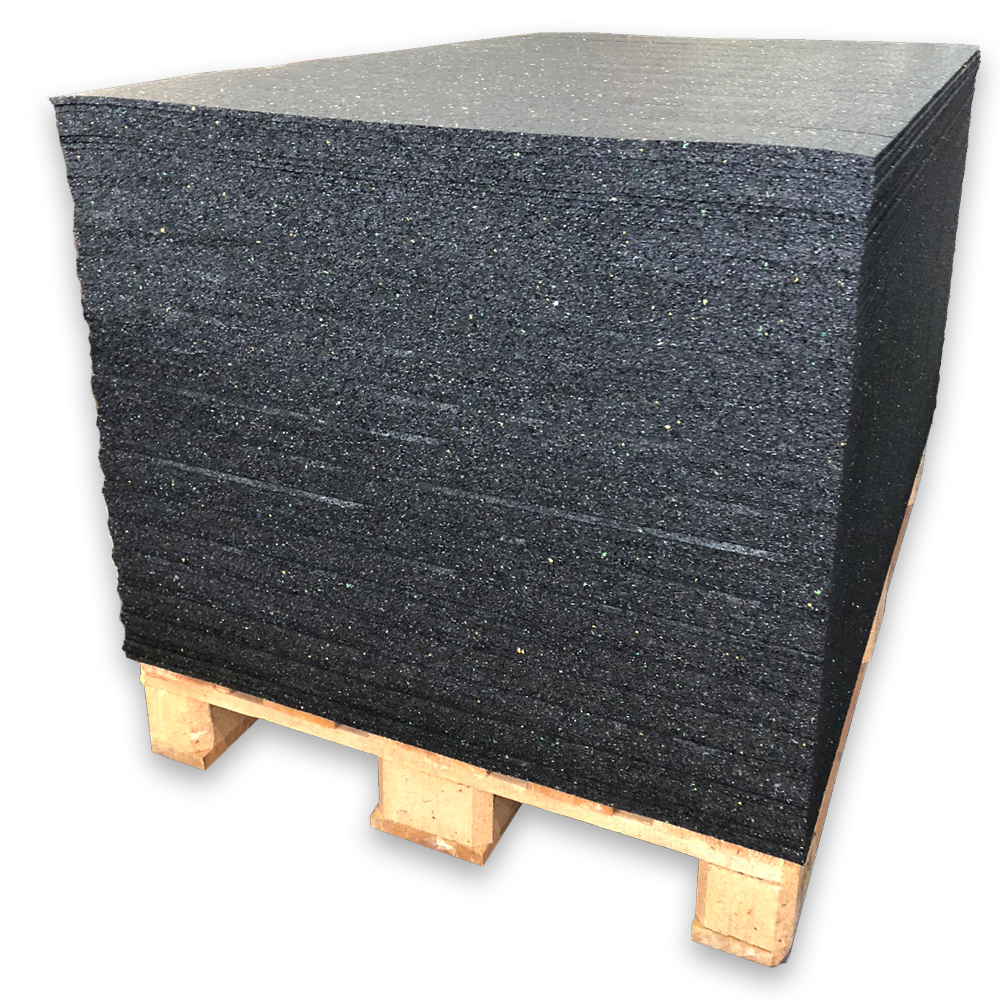REGUPOL cargo mat 7210® 8mm x 100mm x 200mm, 7.008 Pads gestapelt auf Palette 